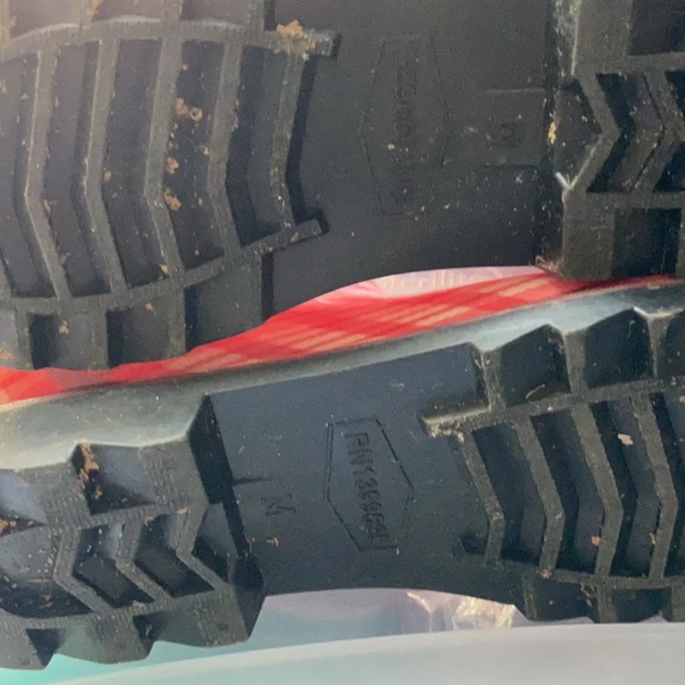 Carolina Hurricanes NHL Plaid Red White Black Snow Rain Winter Game Day Boots - Picture 3 of 7